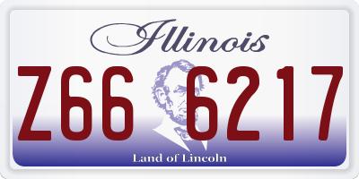 IL license plate Z666217