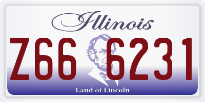 IL license plate Z666231