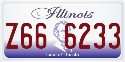 IL license plate Z666233