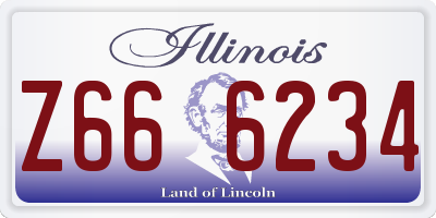 IL license plate Z666234