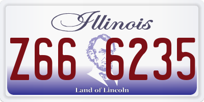 IL license plate Z666235