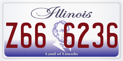 IL license plate Z666236