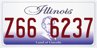 IL license plate Z666237