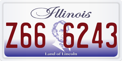 IL license plate Z666243