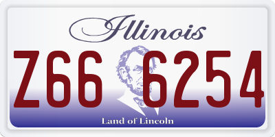 IL license plate Z666254