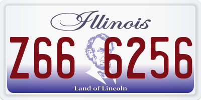 IL license plate Z666256
