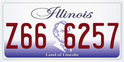IL license plate Z666257