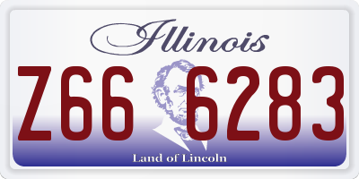 IL license plate Z666283