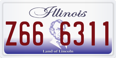 IL license plate Z666311