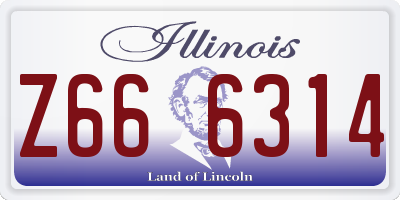IL license plate Z666314