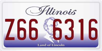 IL license plate Z666316