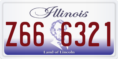 IL license plate Z666321