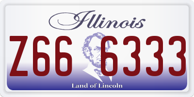 IL license plate Z666333