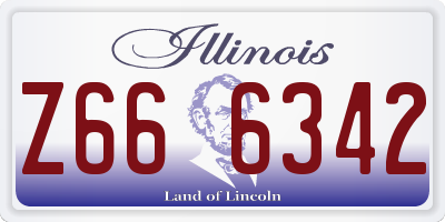 IL license plate Z666342