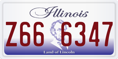 IL license plate Z666347