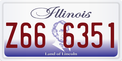 IL license plate Z666351