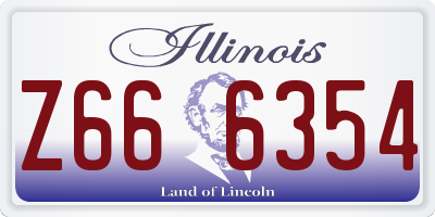 IL license plate Z666354