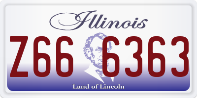IL license plate Z666363
