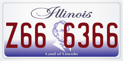IL license plate Z666366