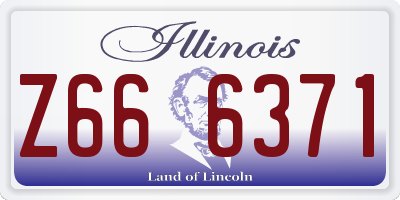 IL license plate Z666371