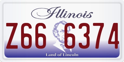 IL license plate Z666374