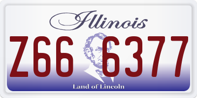 IL license plate Z666377