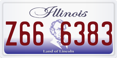 IL license plate Z666383