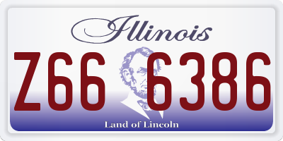 IL license plate Z666386