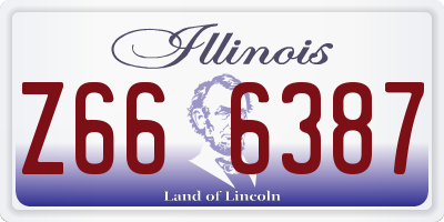 IL license plate Z666387