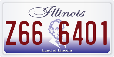 IL license plate Z666401