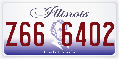 IL license plate Z666402