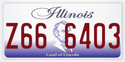 IL license plate Z666403