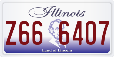 IL license plate Z666407