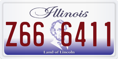 IL license plate Z666411