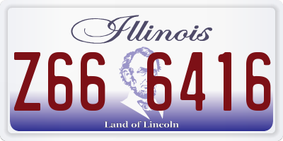 IL license plate Z666416