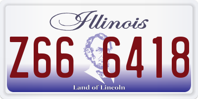 IL license plate Z666418