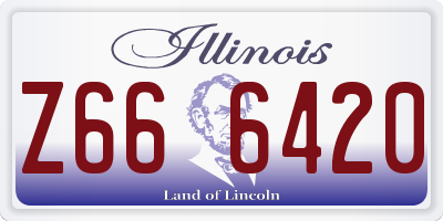 IL license plate Z666420