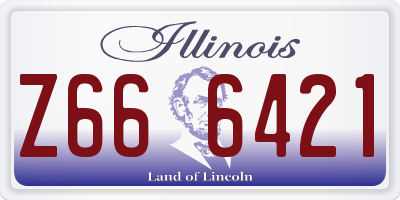 IL license plate Z666421