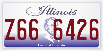 IL license plate Z666426