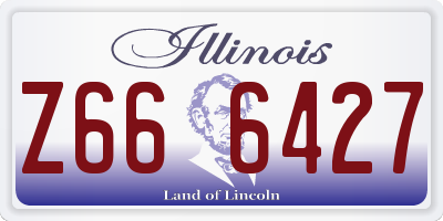 IL license plate Z666427
