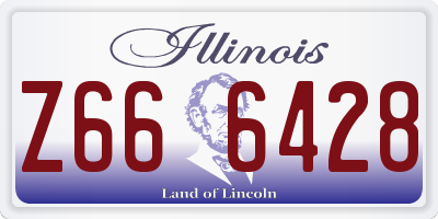 IL license plate Z666428