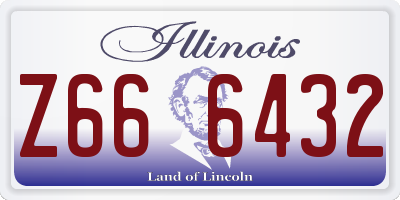 IL license plate Z666432