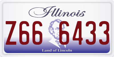 IL license plate Z666433
