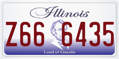 IL license plate Z666435