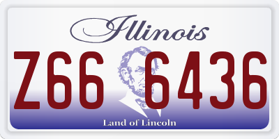 IL license plate Z666436