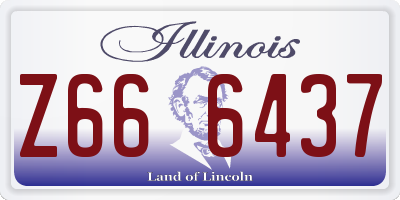 IL license plate Z666437
