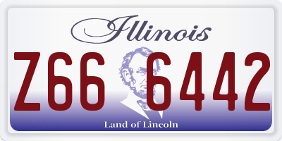 IL license plate Z666442