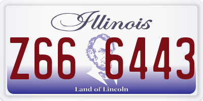 IL license plate Z666443