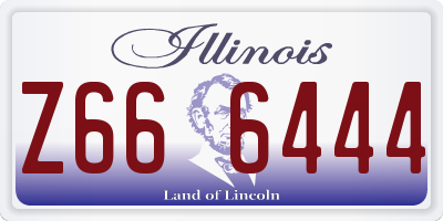 IL license plate Z666444