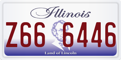 IL license plate Z666446